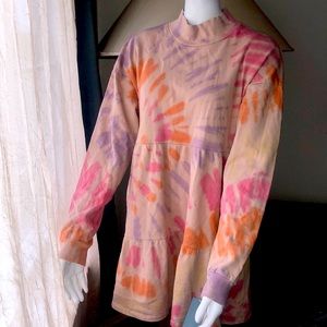 🏷Wild Fable Tie Dye Sweatshirt Dress -Size XS